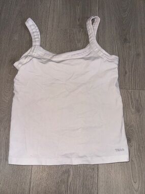 Aritzia TNA White Ribbed Camisole Tank